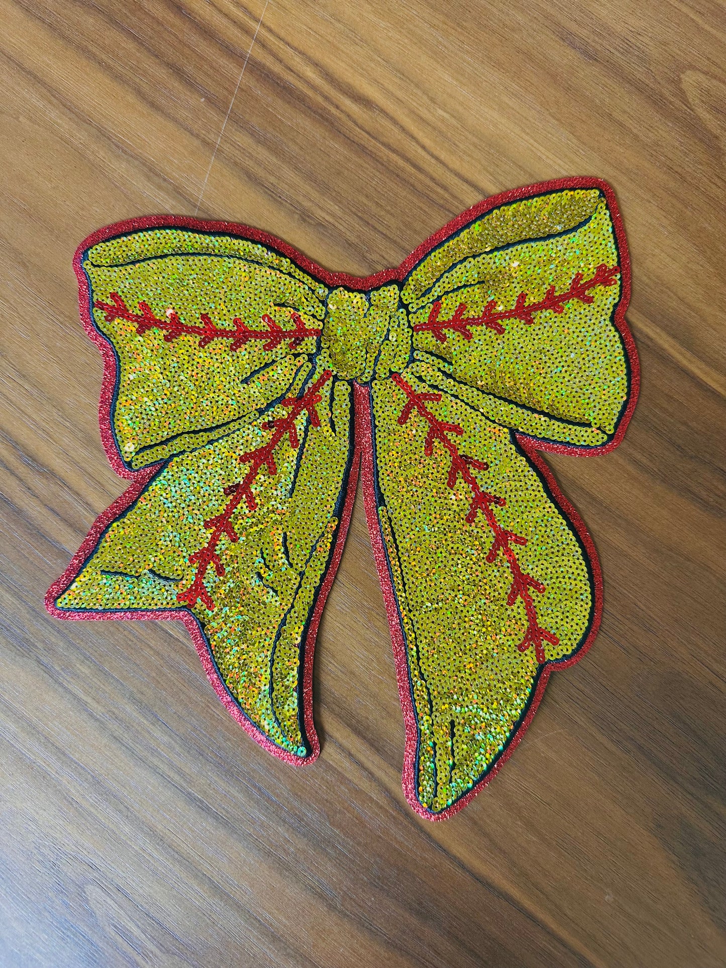 Softball sequin patch