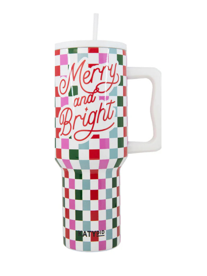Checkered Christmas Tumbler