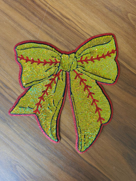 Softball sequin patch