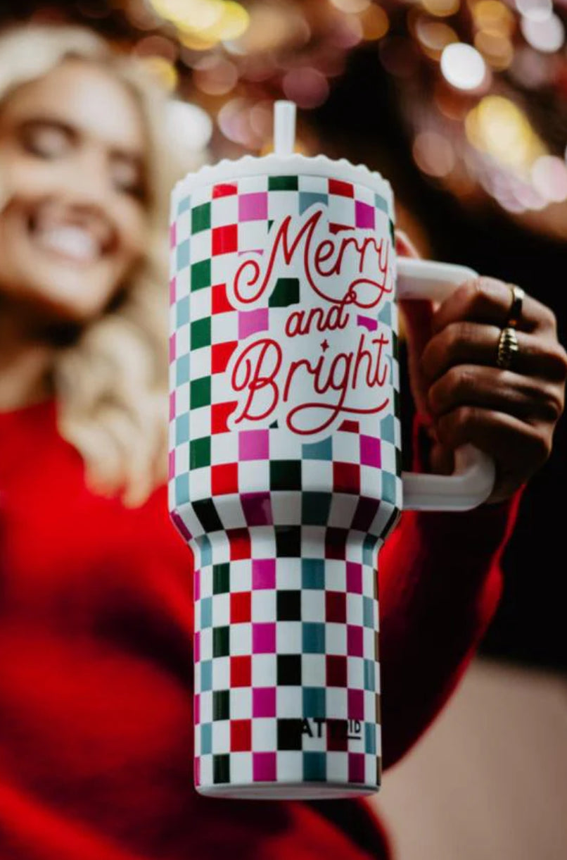 Checkered Christmas Tumbler
